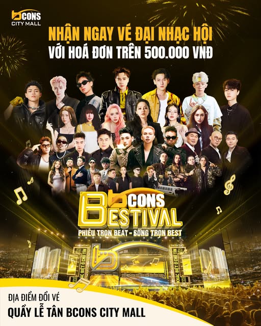 NHẬN NGAY VÉ ĐẠI NHẠC HỘI VỚI HOÁ ĐƠN TRÊN 500.000VNĐ