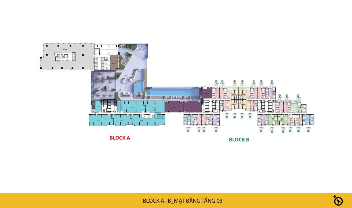 Mặt bằng Bcons New SKy tầng 3