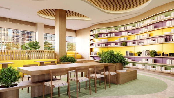 tiện ích căn hộ Bcons New SKy hồ bơi