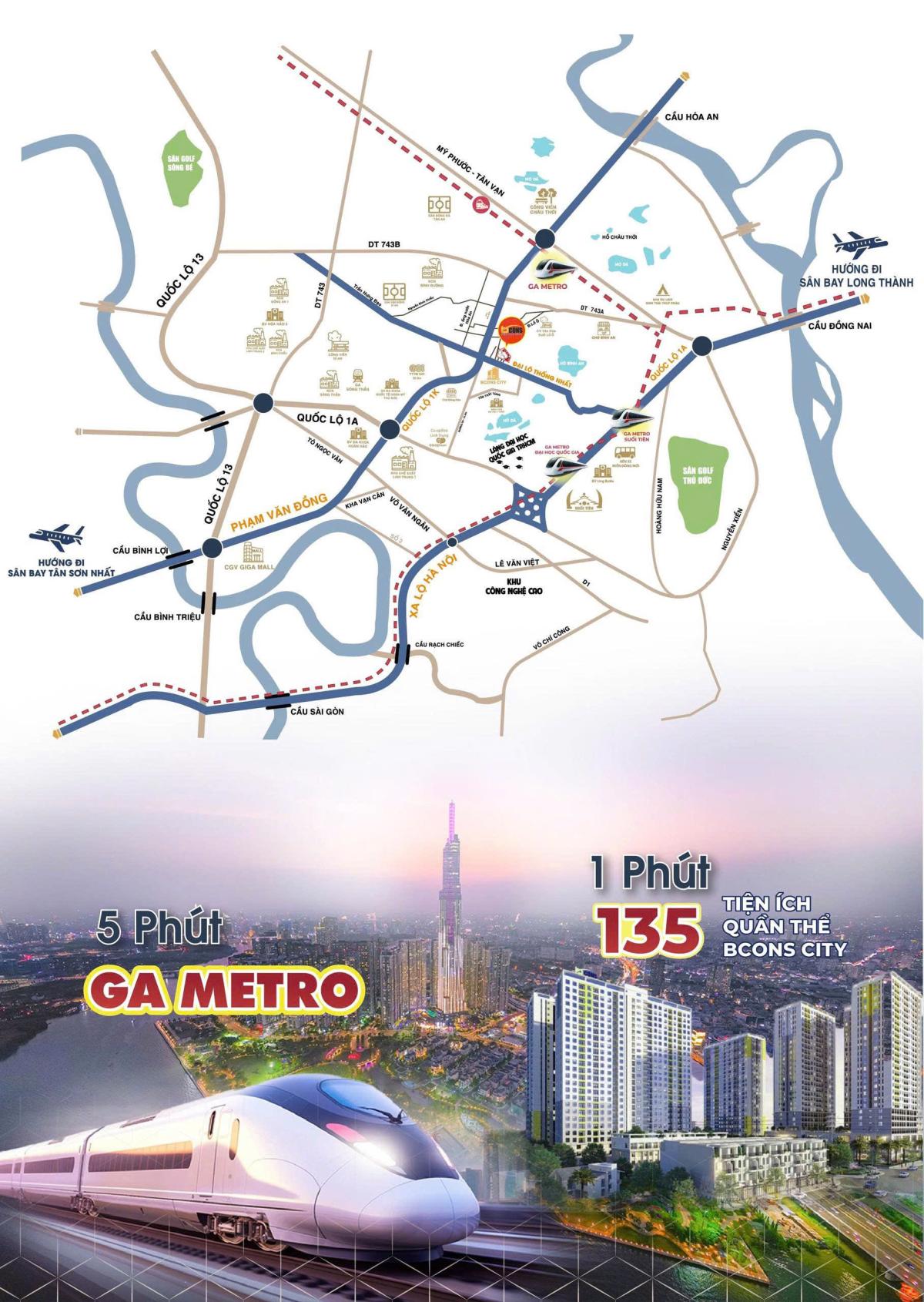 vi tri dự án Bcons Center City